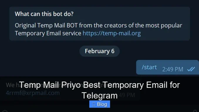 Temp Mail Priyo Best Temporary Email for Telegram