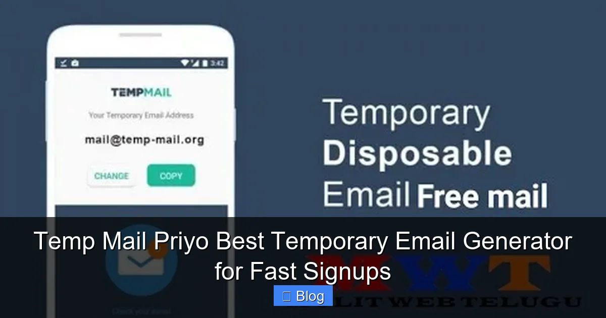 Temp Mail Priyo Best Temporary Email Generator for Fast Signups