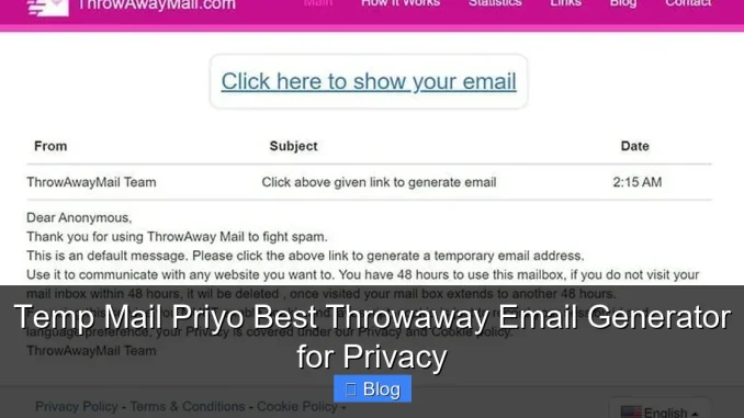 Temp Mail Priyo Best Throwaway Email Generator for Privacy