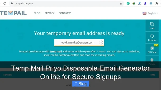 Temp Mail Priyo Disposable Email Generator Online for Secure Signups