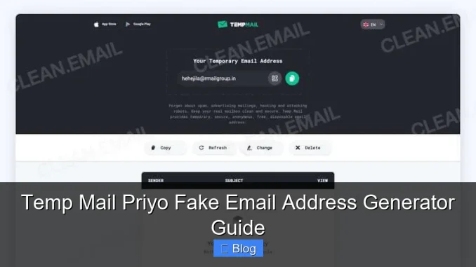 Temp Mail Priyo Fake Email Address Generator Guide