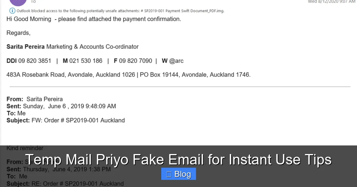 Temp Mail Priyo Fake Email for Instant Use Tips