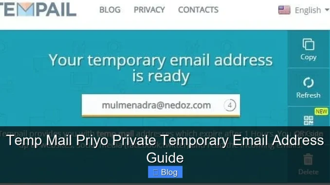 Temp Mail Priyo Private Temporary Email Address Guide