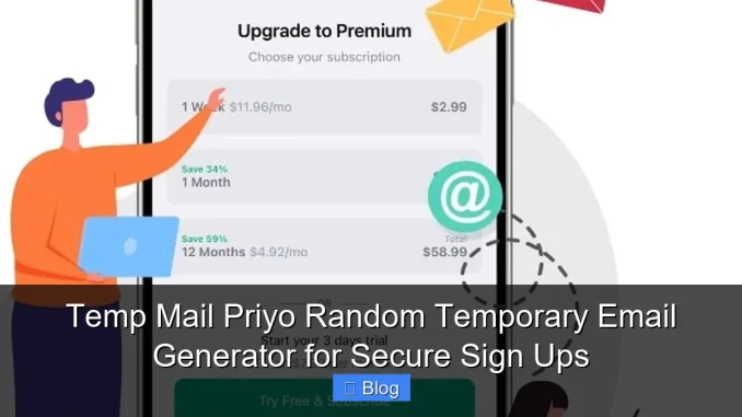 Temp Mail Priyo Random Temporary Email Generator for Secure Sign Ups