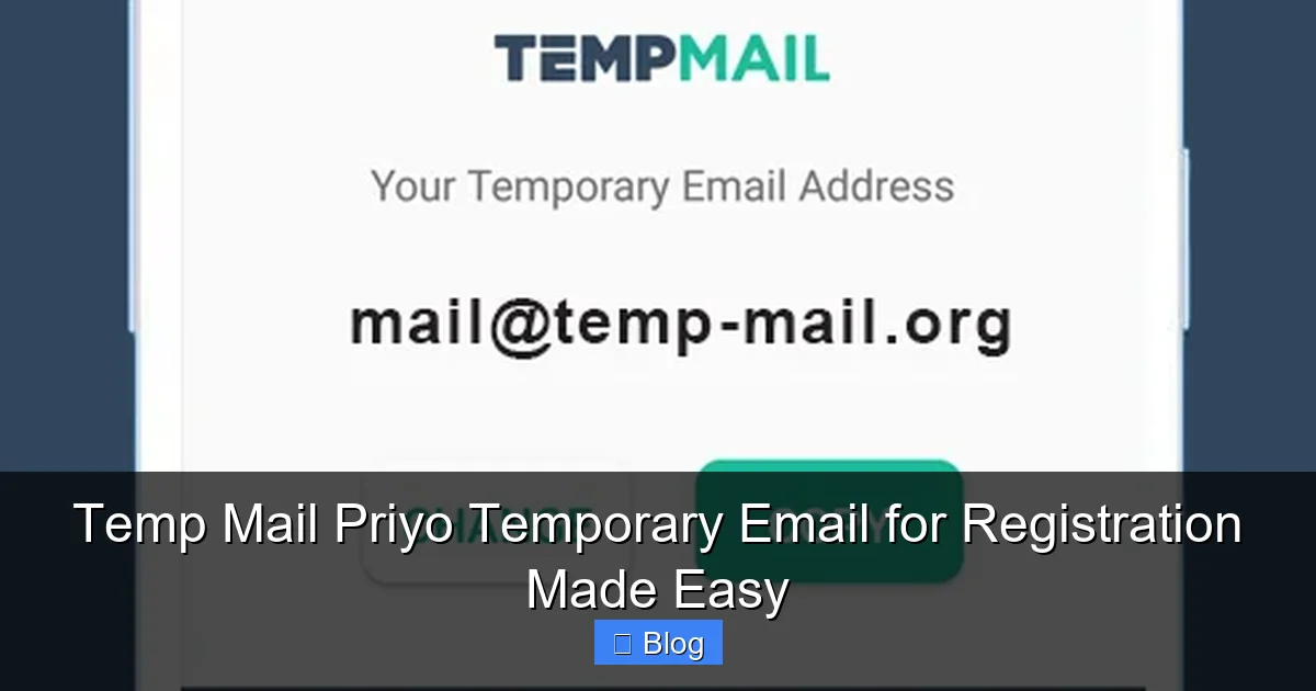 Temp Mail Priyo Temporary Email for Registration Made Easy